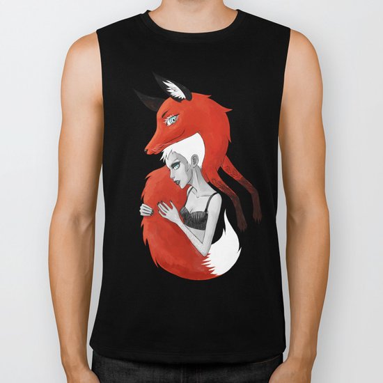 Girl and a Fox Biker Tank