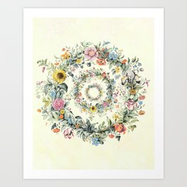 Flower circle Art Print