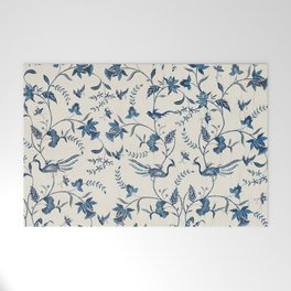 Indonesian Birds and Flowers Welcome Mat