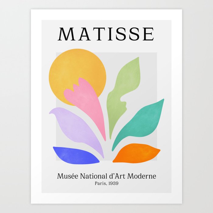 Sun & Leaves: Matisse Pastel Series 04 Art Print