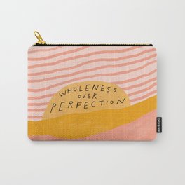 Wholeness Over Perfection | Waves Hand Lettering Design Carry-All Pouch