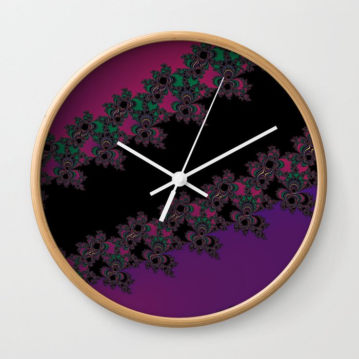 Fractal Layered Lace  Wall Clock