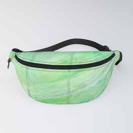 Positive vibes only, abstract green Fanny Pack