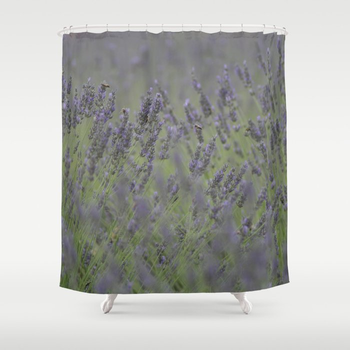 The Lavender Landscape Photograph Shower Curtain