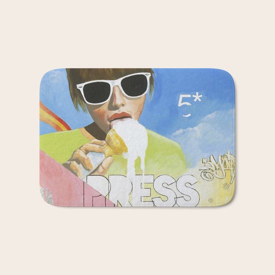 Press Play Now Bath Mat