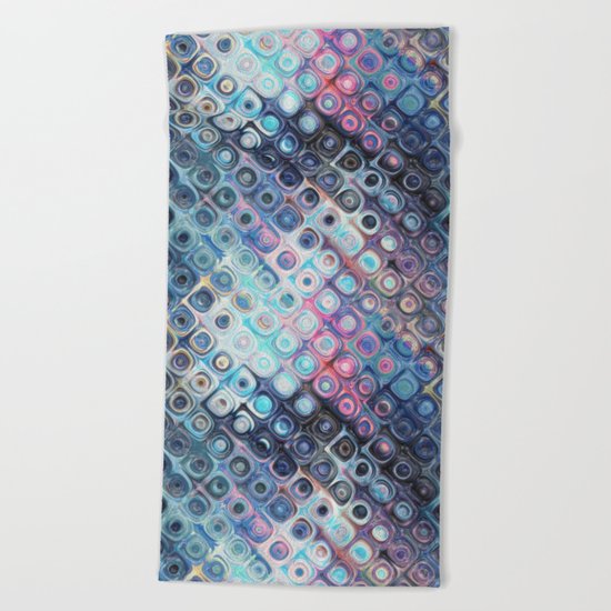 Reflecting Circles of Color Beach Towel