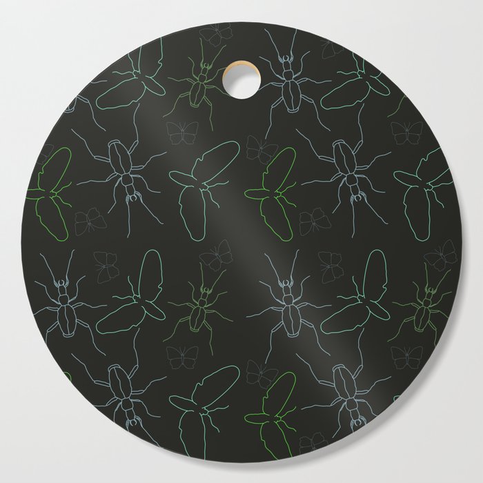 Spooky Neon bugs Cutting Board