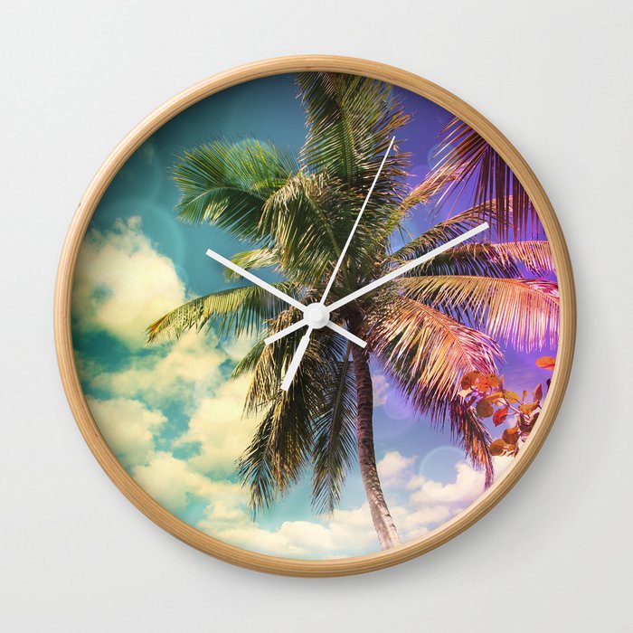 Prismatic Palm Wall Clock