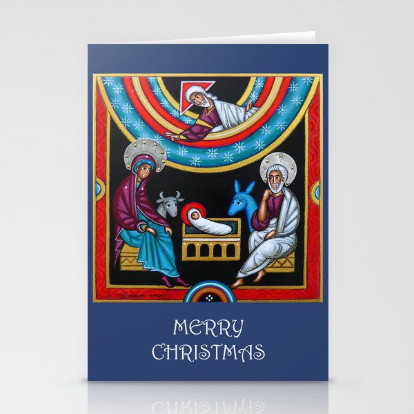 Christmas 2 - modern folk icon Stationery Cards