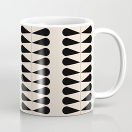 Black geometric mid century retro plant pattern Mug