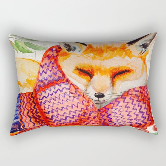 Winter animal #3 Rectangular Pillow