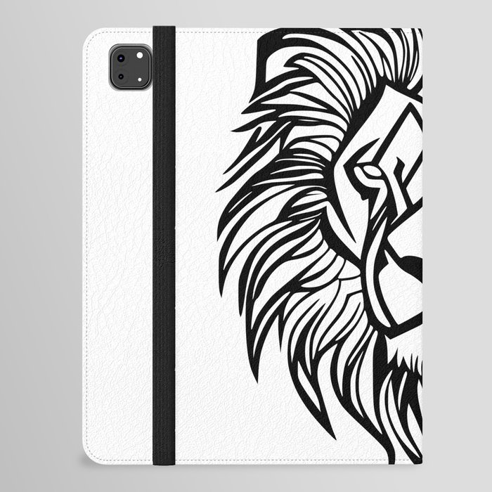Lion's head geometric iPad Folio Case