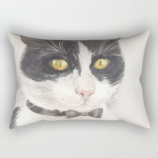 Tuxedo cat Rectangular Pillow