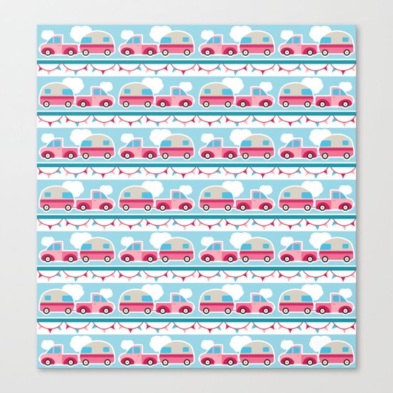 Glamping stripes Canvas Print
