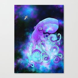 Nebula Octopus Canvas Print