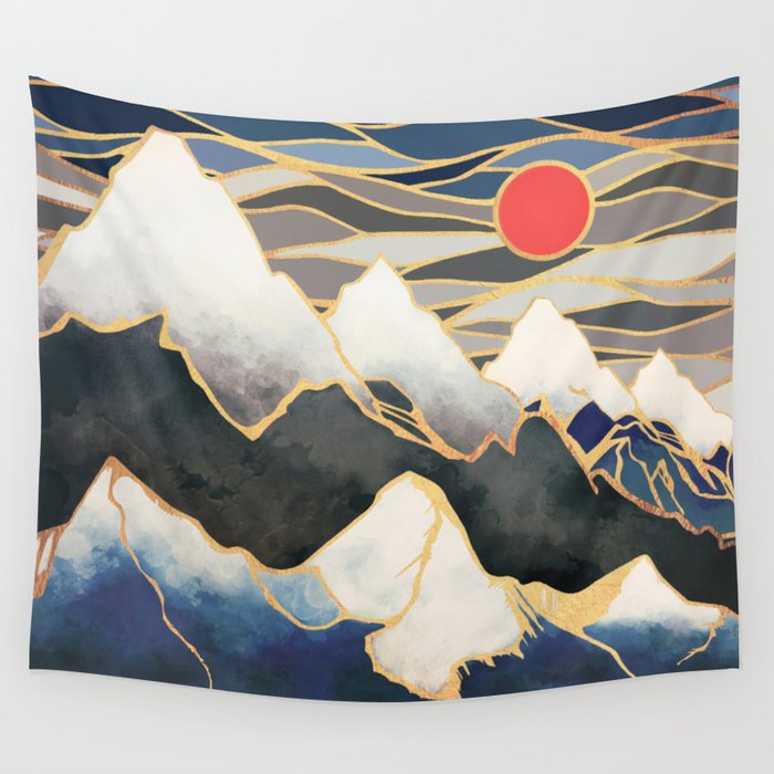 Ice Mountains Wall Tapestry