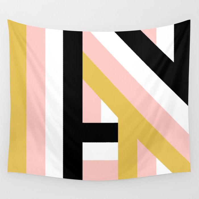MODERN PINK LINES PATTERN Wall Tapestry