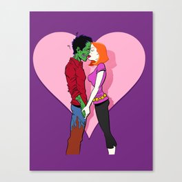 Zombie Love Canvas Print