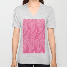 Warped - Pink V Neck T Shirt