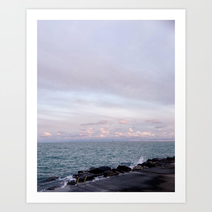 Lake Michigan, Late Summer at Dusk Art Print