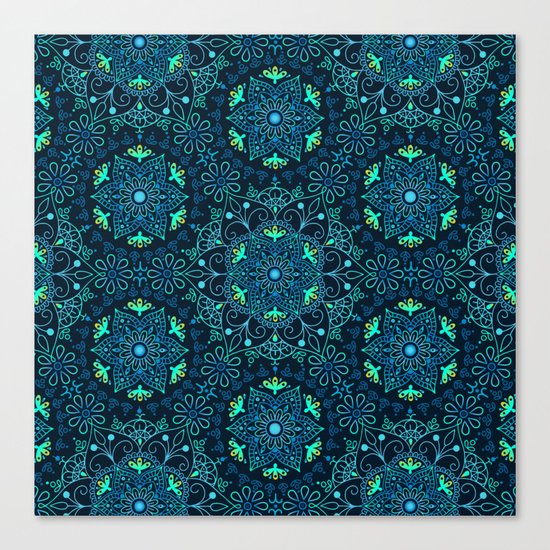 Mandala_Cerulean Canvas Print