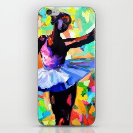Ballerina dancing on stage iPhone Skin
