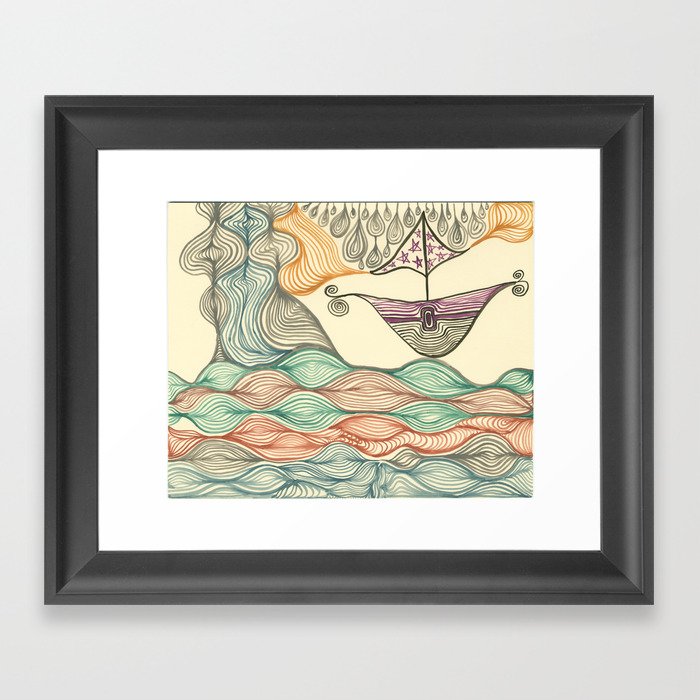 Hundertwasser's last voyage Framed Art Print
