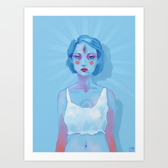 Opened third eye 3 Art Print