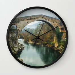 Asturias Roman Bridge Wall Clock