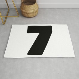 7 (Black & White Number) Area & Throw Rug