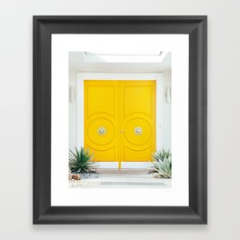 Palm Springs Yellow Door - Midcentury Modern Framed Art Print