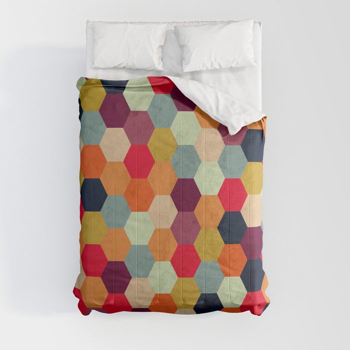 Colorful Beehive Pattern Comforter