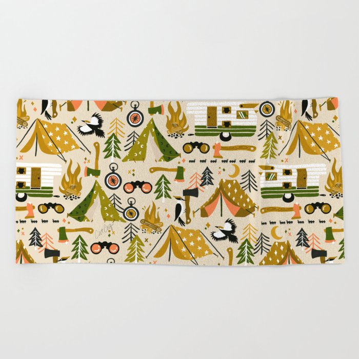 Camping Kit – Olive Palette Beach Towel