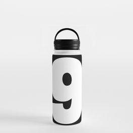 9 (White & Black Number) Water Bottle