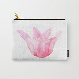 Letting Go - Beautiful Pink Tulip Watercolor Carry-All Pouch