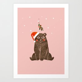 Christmas Bear - illustration Art Print