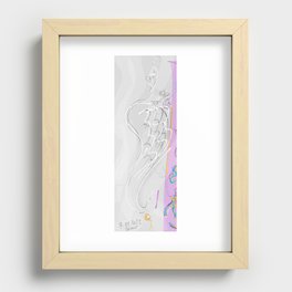 Wing - pencil and digital Recessed Framed Print