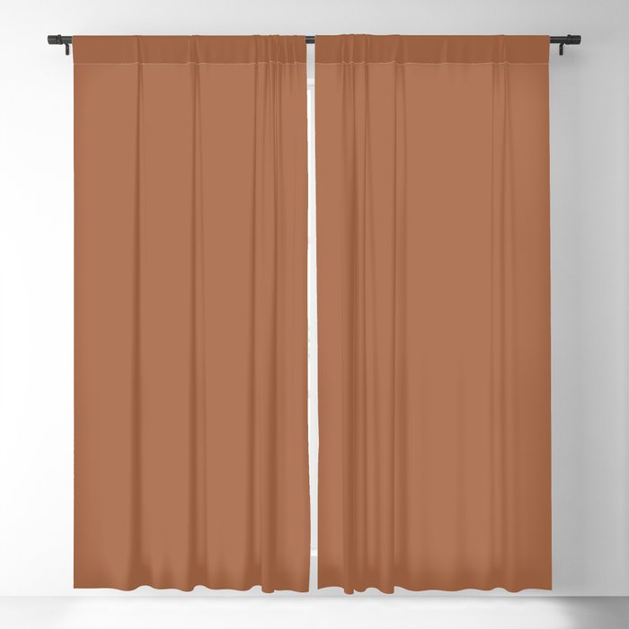 MAPLE GLAZE brown solid color Blackout Curtain