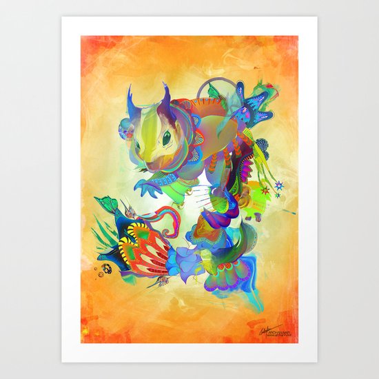 Locus Dahlia Art Print