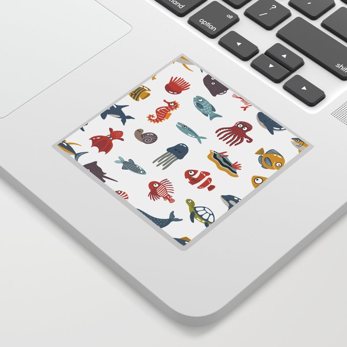 Colorful Sea Animals Sticker