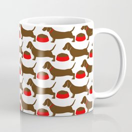 Dachshunds in red and white Coffee Mug