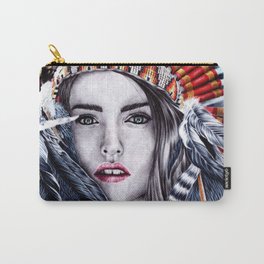 Look Into My Eyes Carry-All Pouch | Illustration, People, Love, Painting 