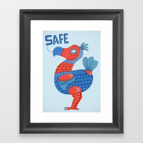 Safe Dodo Framed Art Print