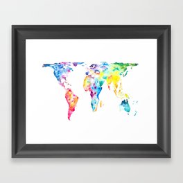 Gall–Peters projection Framed Art Print