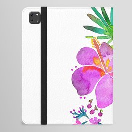 hibiscus and kiwi iPad Folio Case