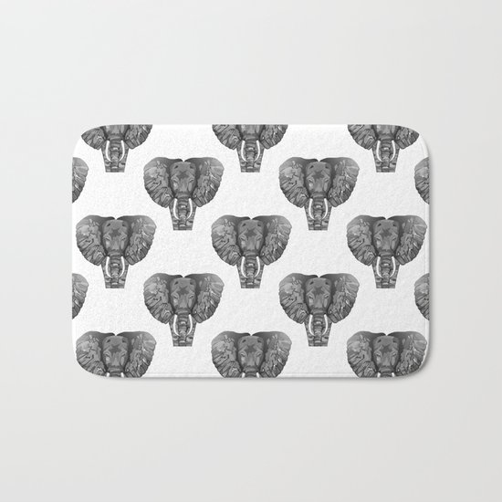 Elephants Pattern Bath Mat