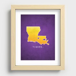 Louisiana State Tigers Recessed Framed Print