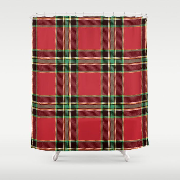 Classic Christmas Tartan Plaid Shower Curtain