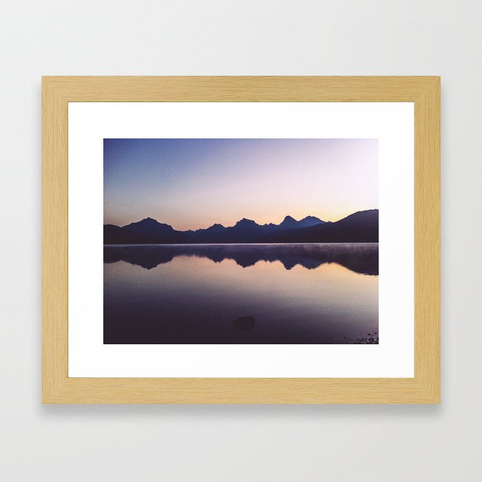 Sunrise over Glacier Framed Art Print