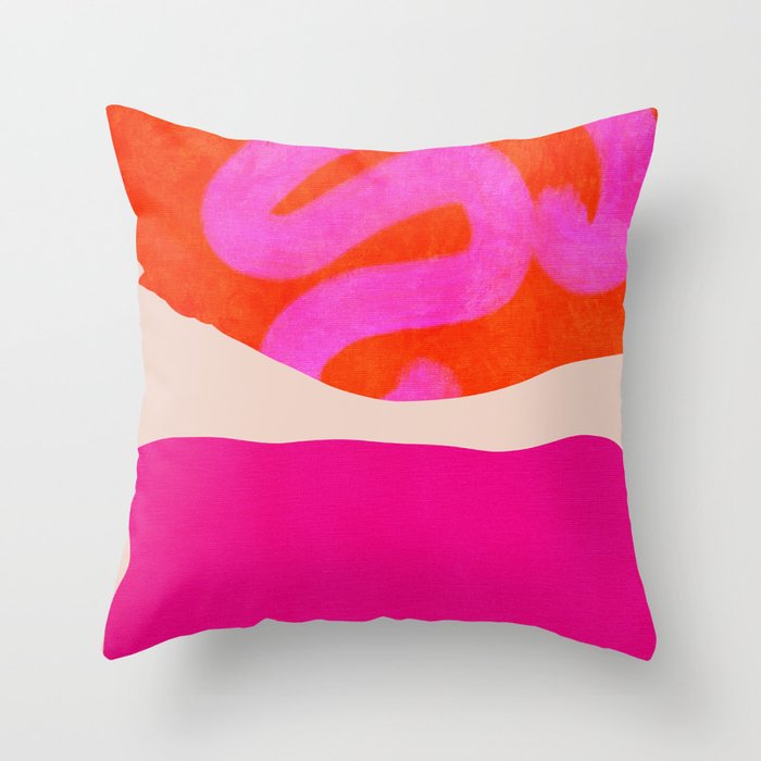 relations II -shapes minimal painting abstract Throw Pillow